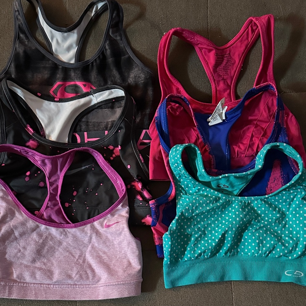 Vibrant Women's Sports Bras Set - Black, Pink, Blue